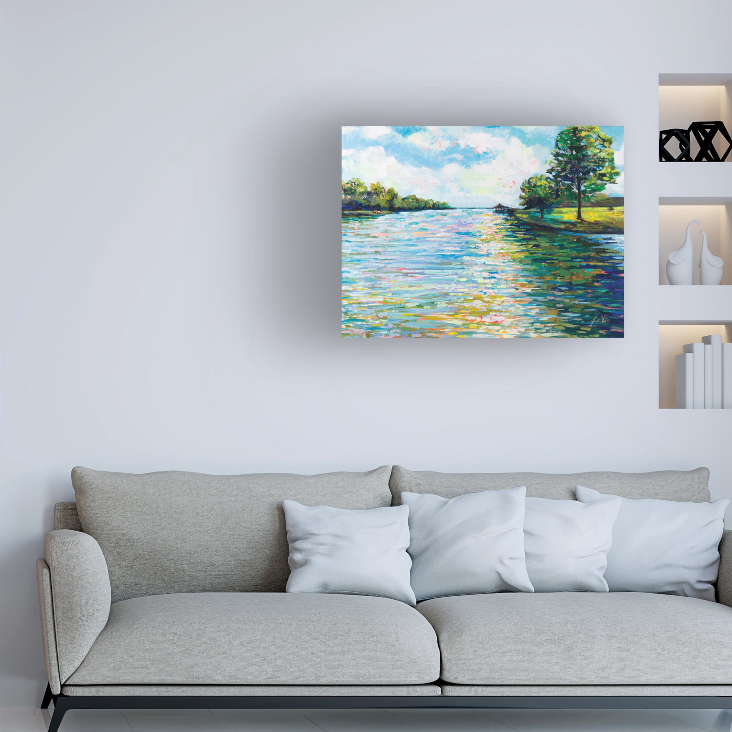 Jeanette Vertentes 'Lake View' Canvas Art
