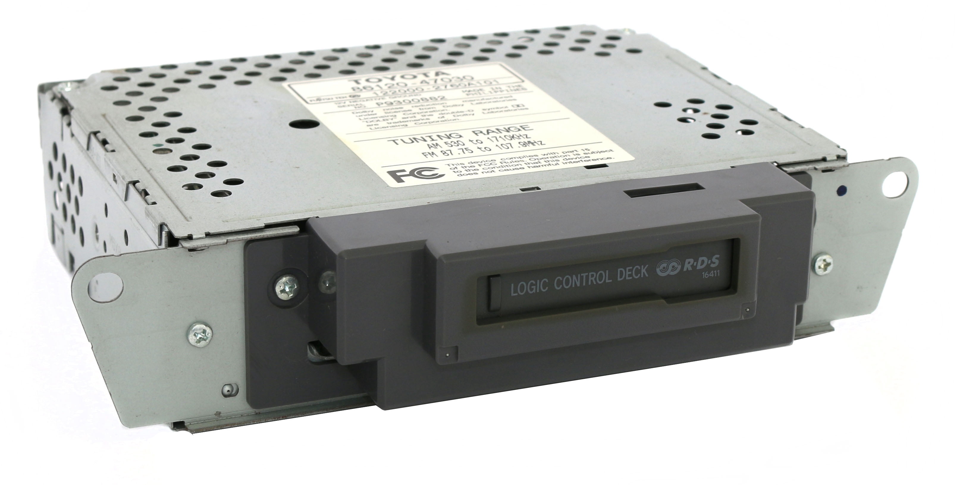 Restored 2001-2003 Toyota Prius OEM RDS Cassette Receiver - 86120-47030 Face Number 16411 (Refurbished)