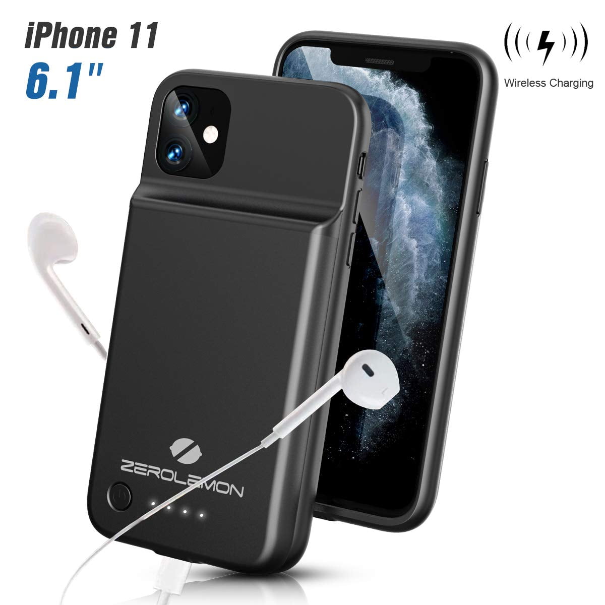 ZEROLEMON iPhone 11 Battery Case, Wireless Charge + Headphone Support