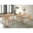 thumbnail image 6 of Set of 2 Modern Dining Chairs with Upholstered Seat and Back, Warm Wood Finish, Scandinavian Style Side Chairs for Kitchen and Dining Room, 6 of 6