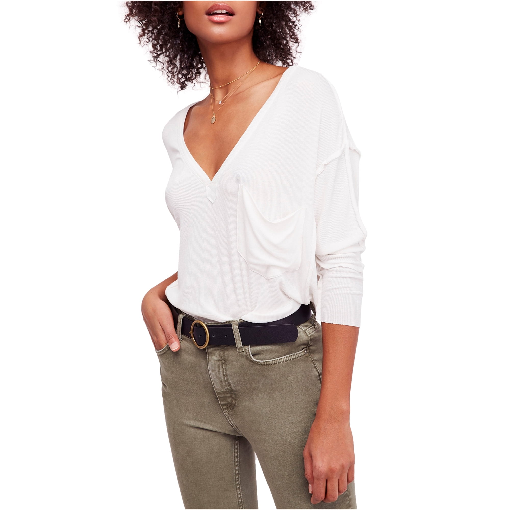 Free People Womens Golden Gate Basic T-Shirt