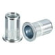 thumbnail image 1 of M8 Rivet Nuts, 100pcs Zinc Plated Carbon Steel Knurled Flat Head Threaded Insert Nuts for Metal, Plastic, 1 of 4