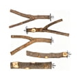 thumbnail image 2 of Soporte de descanso para loro de madera natural con ramas de árboles frutales para aves pequeñas, juguete para desgaste de garras y pico, soporte ajustable para jaula, reemplazable y lavable., 2 of 6