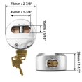 thumbnail image 2 of QWORK Serrure de Rondelle de Hockey, Serrure de Porte de Remorque 2-7/8 Pouces, avec Clé, 2 Pcs, 2 of 6