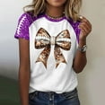 thumbnail image 1 of TINZ T-Shirt Décontracté Mode Imprimé Col Rond Manches Courtes Chandail T-Shirt Manches Longues Chemises Femmes Manches Longues Compression T-Shirts Graphiques pour Femmes, 1 of 4