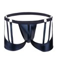thumbnail image 4 of Calzoncillos tipo bóxer de charol para hombre, ropa interior sexy con suspensorio y bolsa, calzoncillos para hombre gay, lencería con trasero abierto, calzoncillos de efecto mojado, 4 of 4