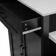 thumbnail image 4 of [Premium P2 Engineered Wood] Expandable Dining Kitchen Island with Double Storage & 2 AC Outlets & USB Port & Two-tone Design, 4 of 26