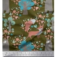 thumbnail image 1 of Soimoi Cotton Cambric Fabric Tree,Fox & Bear Kids Printed Craft Fabric by The Yard 42 Inch Wide, 1 of 3