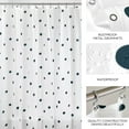 thumbnail image 4 of iDesign Waterproof PEVA Shower Curtain, Dots, Black/Frost, 4 of 6