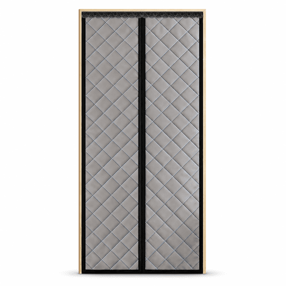 Asoricing Magnetic Thermal Insulated Door Curtain Fits Door Size 39x83 in, Winter Insulated Door Cover for Draft