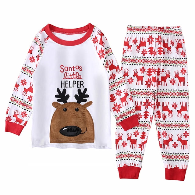 Conjuntos de ropa y camiseta con estampado de ciervos de manga larga para bebés y niñas, pijamas para niños, ropa para niños, traje para Navidad