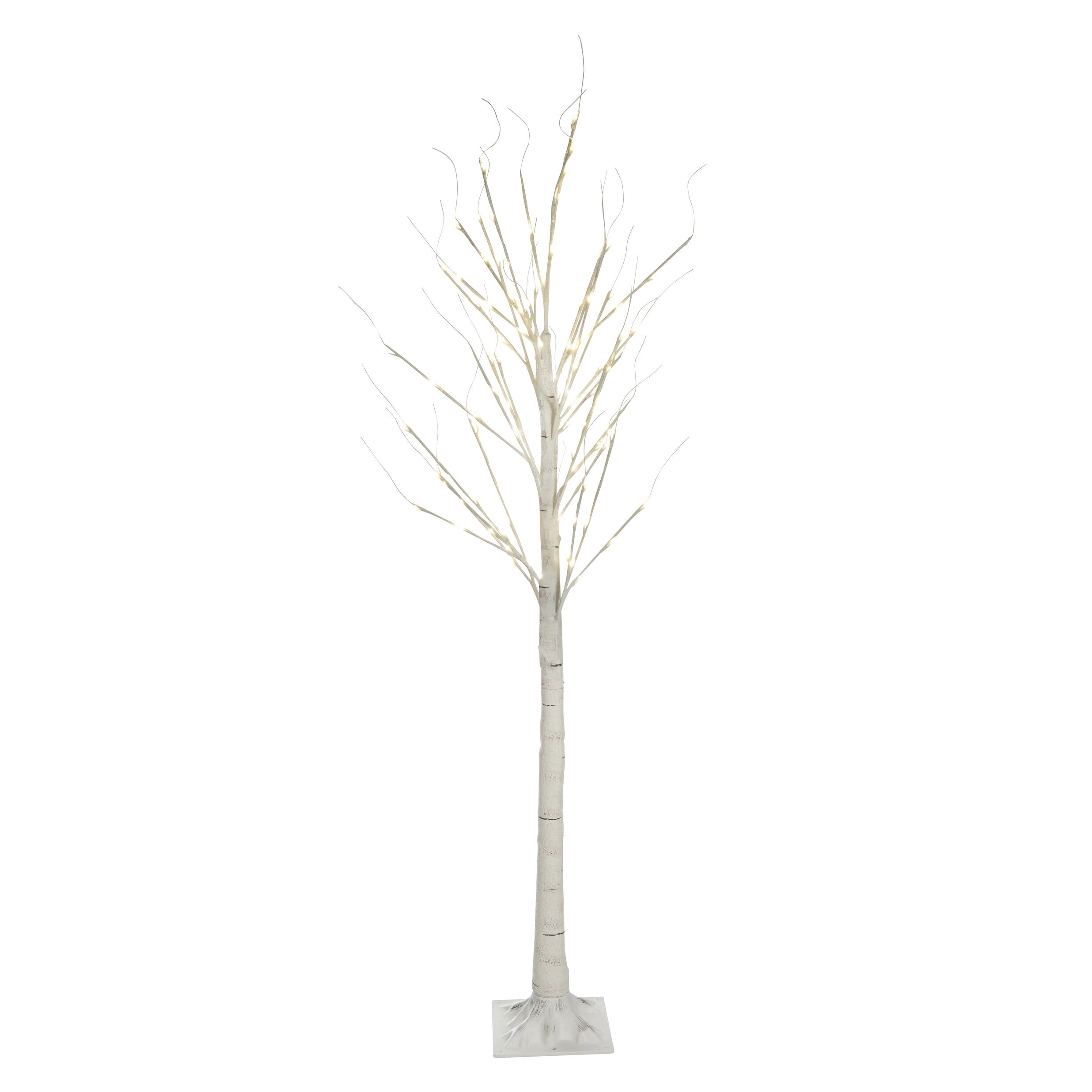 83 Inch Birch Tree On Metal Base In/Outdoor 120 Leds With 8 Lighting Modes - N/A