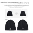 thumbnail image 3 of El gorro de punto de otoño e invierno no es fácil de formar bolitas, sencillo, negro, para hombre, con gran circunferencia de la cabeza, a la moda, gorro frío, gorro cálido de algodón y lana para, 3 of 5