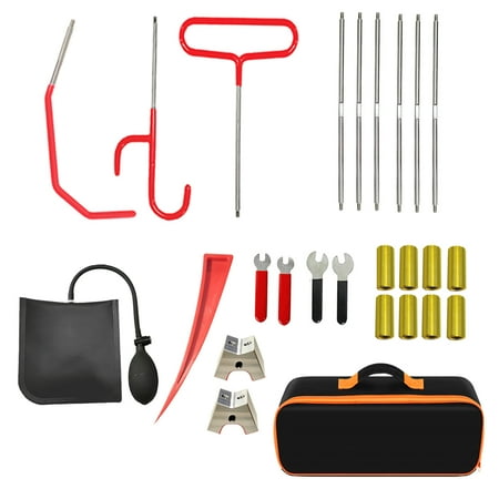 

IVV Stainless Steel Long Distance Car Emergency Key Hook Tool O-Handle Kit 26-Piece Wedge Airbag Wrench Combination Tool