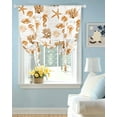 thumbnail image 2 of Orange Coastal Tie Up Curtains for Window, Thermal Insulated Balloon Shade Adjustable Rod Pocket Curtains Valance Panels for Kitchen Bathroom Cafe 52 x 45 Nautical Starfish Tropical Fish Coral, 2 of 6