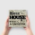 thumbnail image 4 of Zomyto 7x7 In Inspirational Couple Love Quotes Bless This House with Love and Laughter Wooden Box Sign, 4 of 7