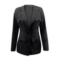 thumbnail image 6 of Blazer for Women Lapel Collar Button Up Blazer Jacket Solid Color Long Sleeve Outwears Business Work Coat with Pocket, 6 of 7