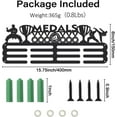 thumbnail image 2 of Taekwondo Medal Holder Display Hanger for DIY Taekwondo Competition with Trophy Rack Frame Wall Mount Medal Hanger for DIY Race Medals Trophies Over 60 Medals, 2 of 6