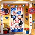 thumbnail image 6 of YiJuHui Independence Day Door Banner Decorations, Patriotic Flag Hanging Cloth for Front Door, 4th of July Outdoor Indoor Decorative Backdrop for Party Celebration, Fireworks Stars Stripes Theme, 6 of 6