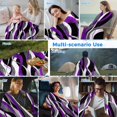 thumbnail image 5 of Purple Stripe Cooling Blanket,Lightweight Breathable Summer Throw Blanket with Double Sided Cold Effect,Black Grey White Gradient Striped Geometric Picnic Blankets Bed Sheet for Hot Sleepers 40"x60", 5 of 8