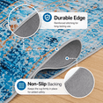 thumbnail image 6 of Wondiair 5x7 Blue Boho Area Rug, Machine Washable Non-Slip Rug for Living Room, Bedroom, Dining Room & Coastal Decor, 6 of 10