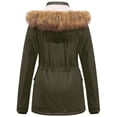 thumbnail image 2 of Chrisuno Women's Military Water-Resistant Puffer Coat Winter Light Fleece Jacket With Hood Army Green 2XL, 2 of 5