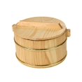 thumbnail image 5 of deevoka Wooden Steamed Rice Barrel Round Rice Bowl for Household Snacks Tofu Pudding 18cmx18cmx12cm, 5 of 9