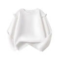 thumbnail image 4 of Tops for Girls Kids Shirts Long Sleeve Top with Ruffle Hem Detail Round Neck Casual Blouse Solid Color Tees, 4 of 4