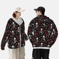 thumbnail image 6 of Sigee Skeleton with Roses Print UPF50+ Men's Sun Protection Hoodie Shirt SPF UV Shirt Long Sleeve Fishing Outdoor Lightweight, S-3XL, 6 of 9