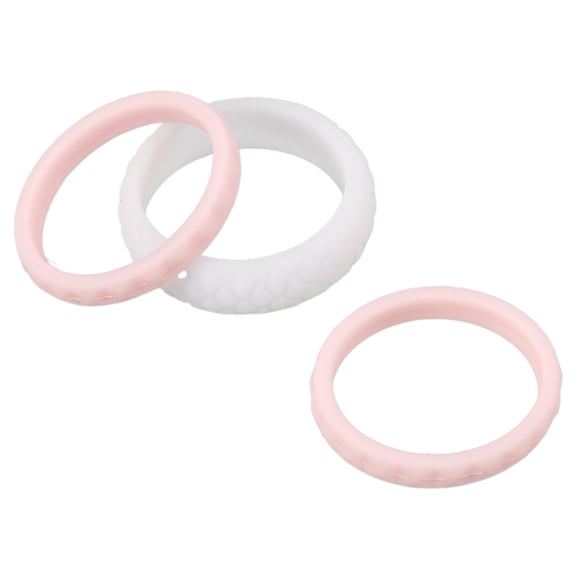 Healifty 3Pcs Silicone Rings Womens Wedding Bands Flexible Breathable Assorted Colors Lightweight Design