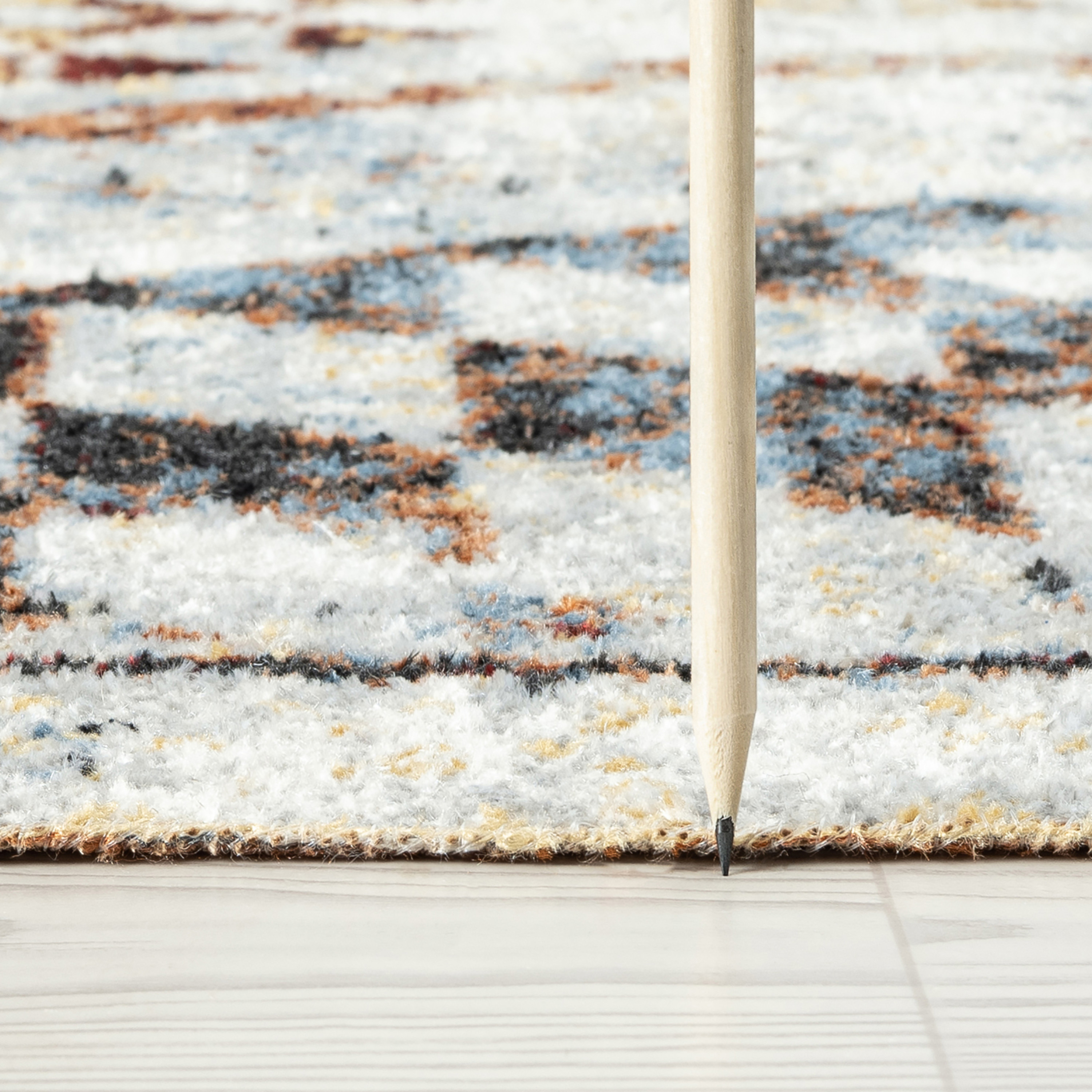 Contemporary 2x3 Area Rug (2' x 3') Diamond Rust, Rust Indoor Scatter Easy to Clean