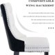 thumbnail image 4 of Leather Dining Chairs Set of 4, Tall Back Side Chair, Modern Upholstered Side Chair with Button Back Ring My Lux Decor Round, 4 of 12