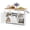 White, variant on Costway Rolling Kitchen Island Kitchen Cart with Tilt-out Trash Cabinet Island Table White