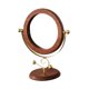 thumbnail image 3 of Espejo de maquillaje de madera, espejo giratorio para tocador, elegante centro de mesa, decoración. Oro, 3 of 9