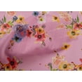thumbnail image 4 of oneOone Cotton Cambric Light Pink Fabric Flower Watercolor Craft Projects Decor Fabric Printed By The Yard 56 Inch Wide, 4 of 4
