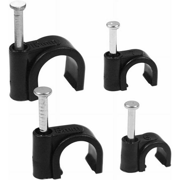 Wall Clips for Coaxial Cable, Cable Clips for Cord Organizer, RG6, RG59, CAT6, Ethernet Cable