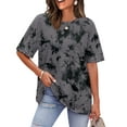 thumbnail image 2 of Ronuti Womens Oversized Summer T Shirts Plus Size Batwing Cute Casual Tops Short Sleeves Fashion Workout Clothes, 2 of 7