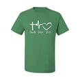 thumbnail image 2 of Wild Bobby, Faith.Hope.Love Heart Beat, Inspirational/Christian, Men Graphic Tee, Kelly, 3X-Large, 2 of 4