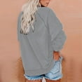 thumbnail image 4 of Lolmot Women Casual Long Sleeve Round Neck Tops Loose Shirts Blouse Print Sweatshirt, 4 of 5
