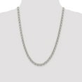 thumbnail image 4 of 925 Sterling Silver Rolo Chain Styles Necklace 6.5 mm Semi-solid 24 inch, 4 of 4