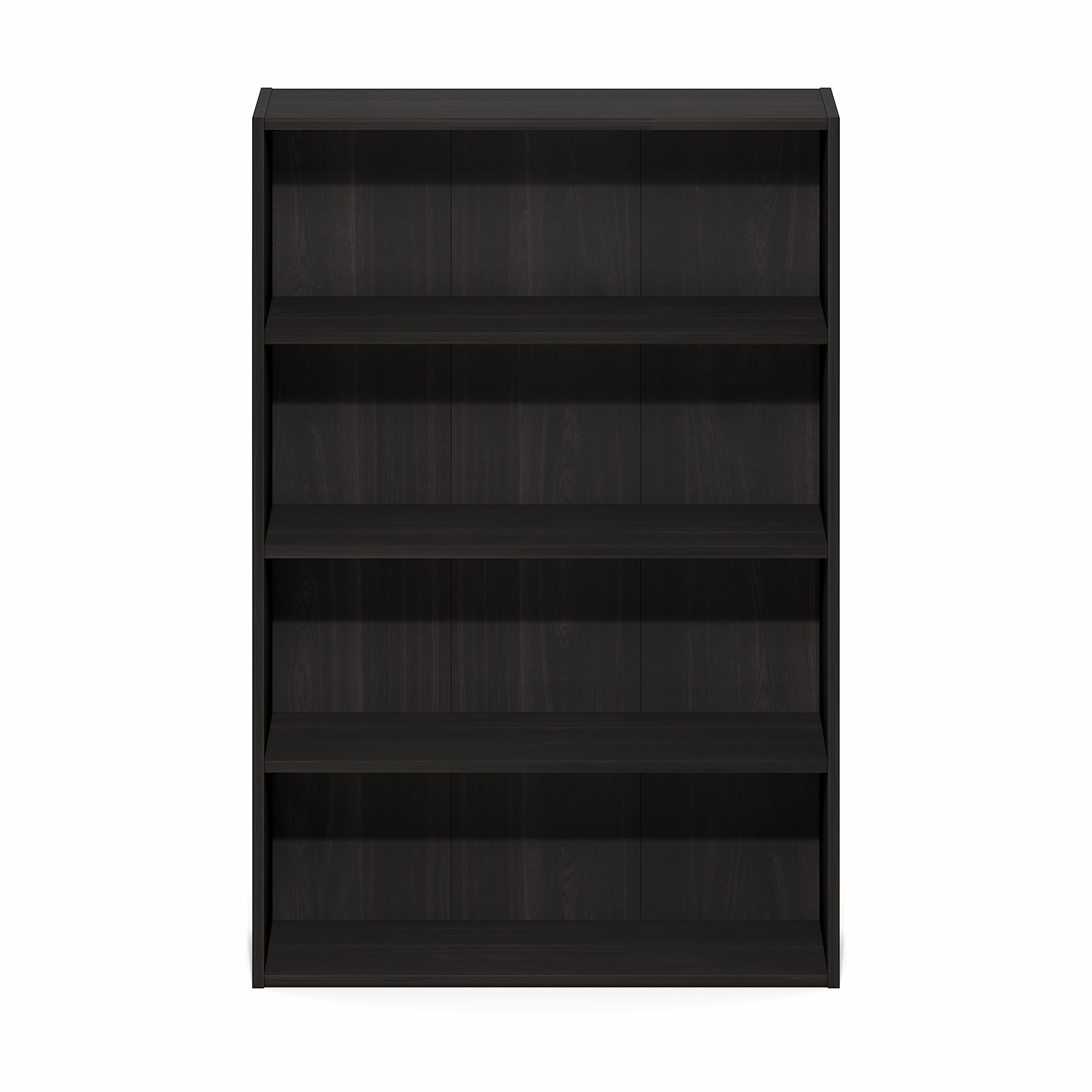 Furinno Basic 4-Tier Open Shelf Bookcase, Bookshelf, Storage Organizer, 6 x 24 x 35, Espresso