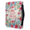 thumbnail image 3 of Xoenoiee Watercolor Floral Pattern Bible Cover for Men Women, God is Within Her She Will Not Fall, Christian Zipper Bible Case with Handle Carrying Book Cover Study Bible Tote, XL, 3 of 7