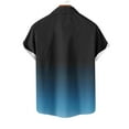 thumbnail image 3 of Mens Gradient Short Sleeve Casual Shirts Vintage Button Down Shirt Beach Summer Vacation Clothes, 3 of 5