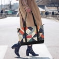 thumbnail image 4 of FORMRS Canvas Laptop Tote Bag for Women with 15.6" Computer Compartments Shoulder Handbag, Geometric Pattern, 4 of 7