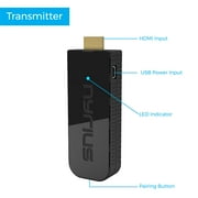 Nyrius ARIES Pro+ Wireless HDMI Video Transmitter & Receiver to Stream 1080p Video up to 165ft from Laptop, PC, Cable Box, Game Console, DSLR Camera with Bonus HDMI Cable (NPCS650)