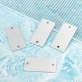 thumbnail image 5 of 30Pcs Stamping Blank Tags Rectangle Engraving Blanks Dog Tag 1x2 inch Connector 201 Stainless Steel Tags Stamping Tag Pendants, 5 of 9