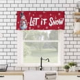 thumbnail image 4 of Red Christmas Snowman Kitchen Valances for Windows 54x18 Inch Kitchen Curtains Valances Rod Pocket Xmas Snowflakes Winter Deer Bathroom Window Valances for Window Treatment Decor, 4 of 6