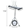 thumbnail image 5 of Wliqien 32 Notes Glockenspiel Kit, Aluminum Plate Xylophone Bell Percussion Instruments with Adjustable Height Stand, Practice Pad Mallets & Wooden Drumsticks, Portable Carrying Bag, 5 of 7