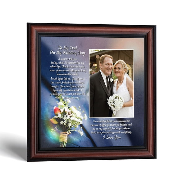 Father of the Bride Gifts, Dad Wedding Day Picture Frame