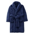 thumbnail image 1 of Jumpingount Bata de noche para niños Terciopelo Coral Invierno Cálido Clima frío Pijama para niños Ropa de dormir de manga larga Suave Cómodo Pijama Azul oscuro, 1 of 6